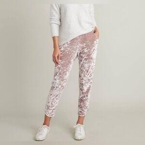 Marine Layer Mauve Crushed Velvet Allison Pants | Size